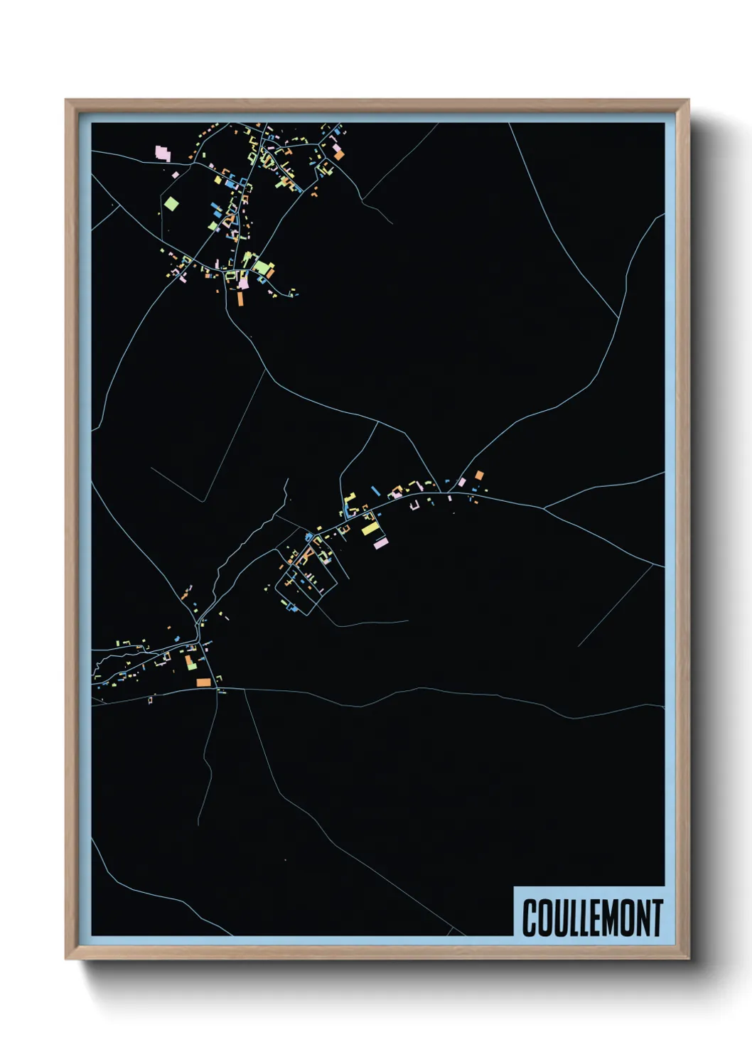 Une affiche de carte sur Coullemont