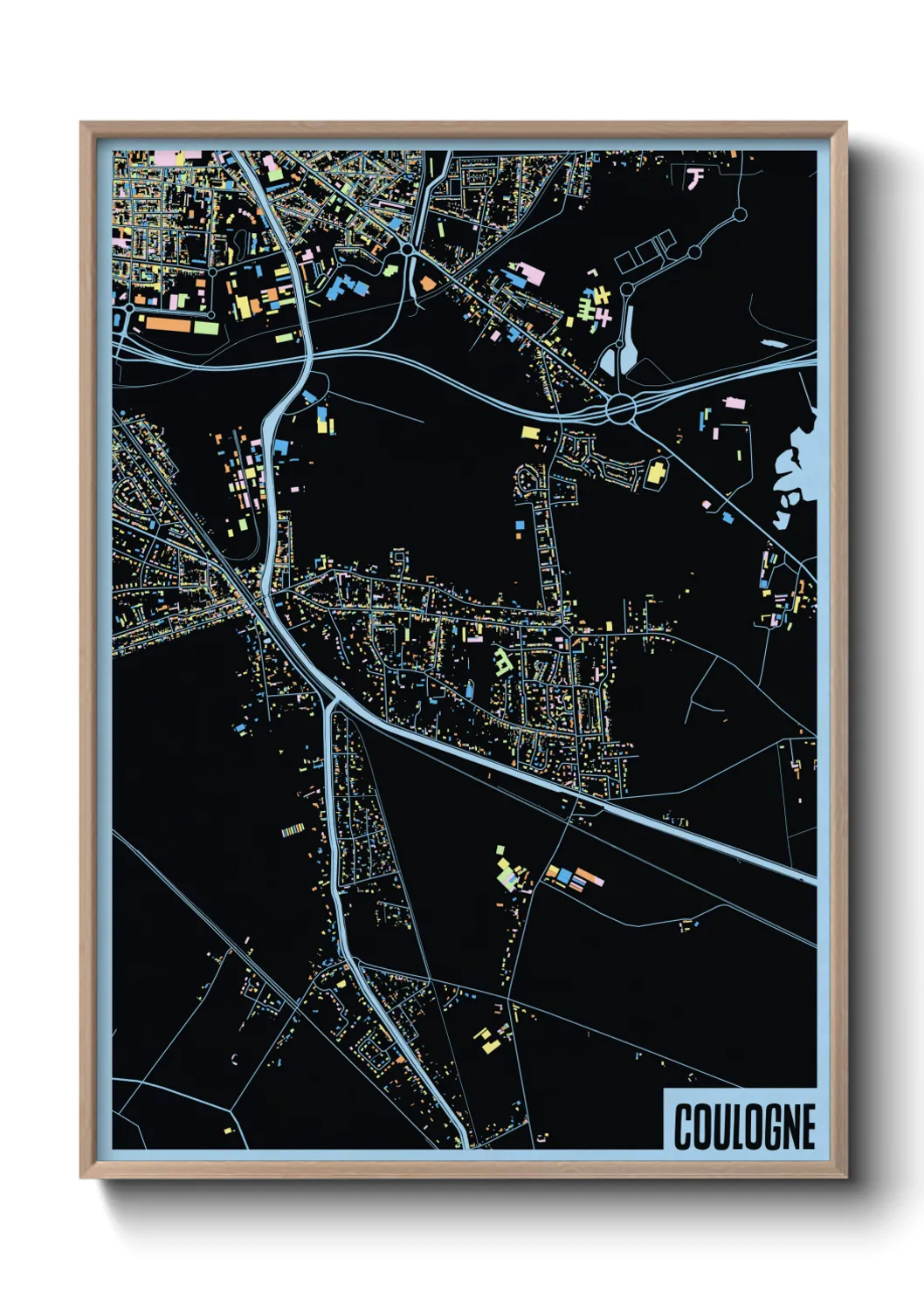 Une affiche de carte sur Coulogne