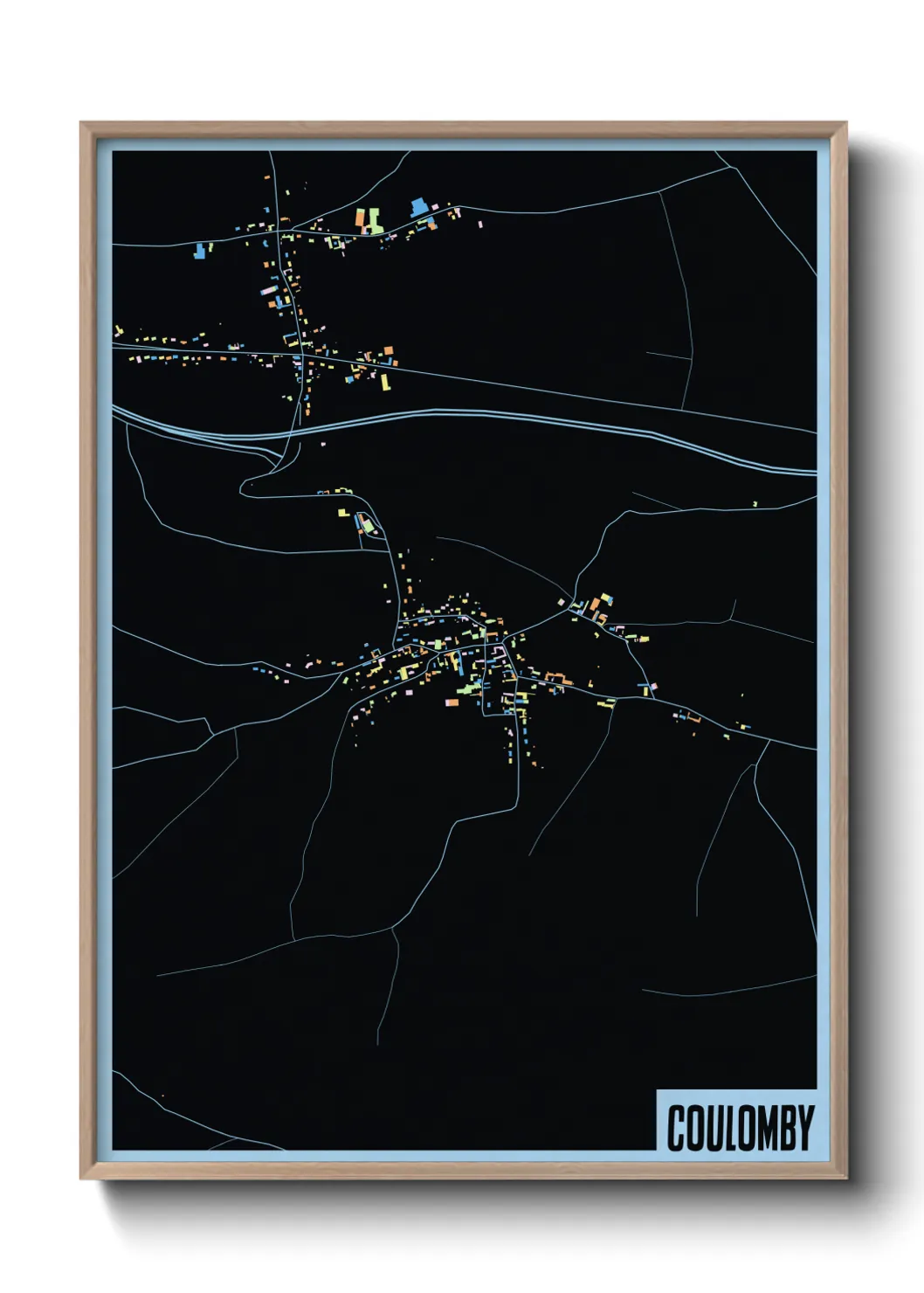 Une affiche de carte sur Coulomby