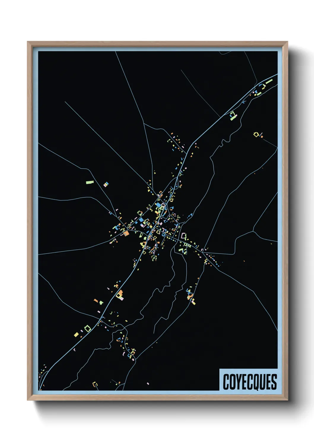 Une affiche de carte sur Coyecques