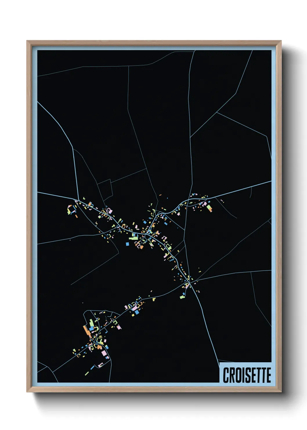 Une affiche de carte sur Croisette