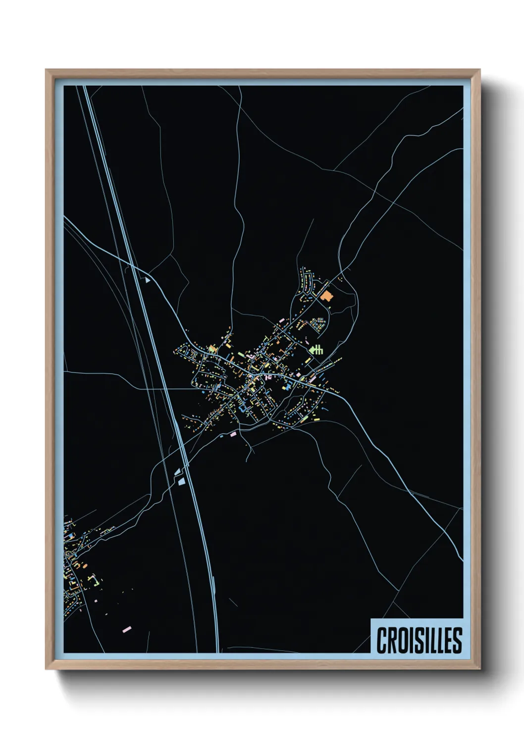 Une affiche de carte sur Croisilles