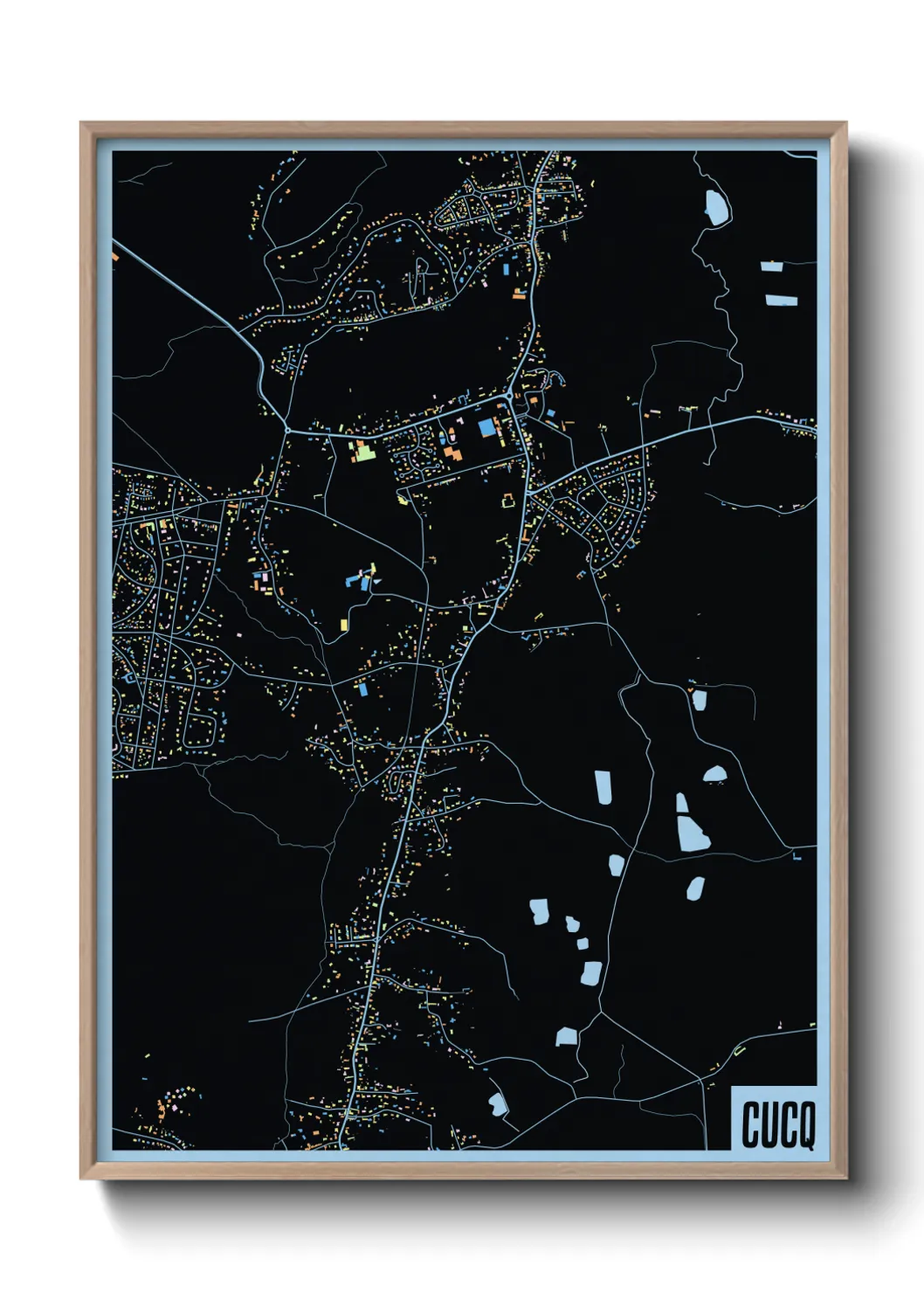 Une affiche de carte sur Cucq