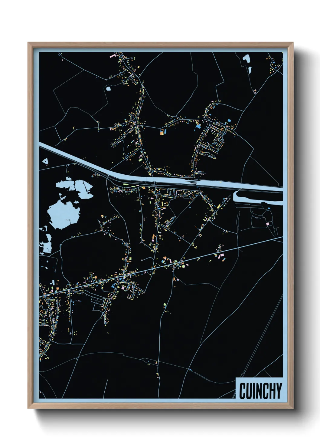 Une affiche de carte sur Cuinchy