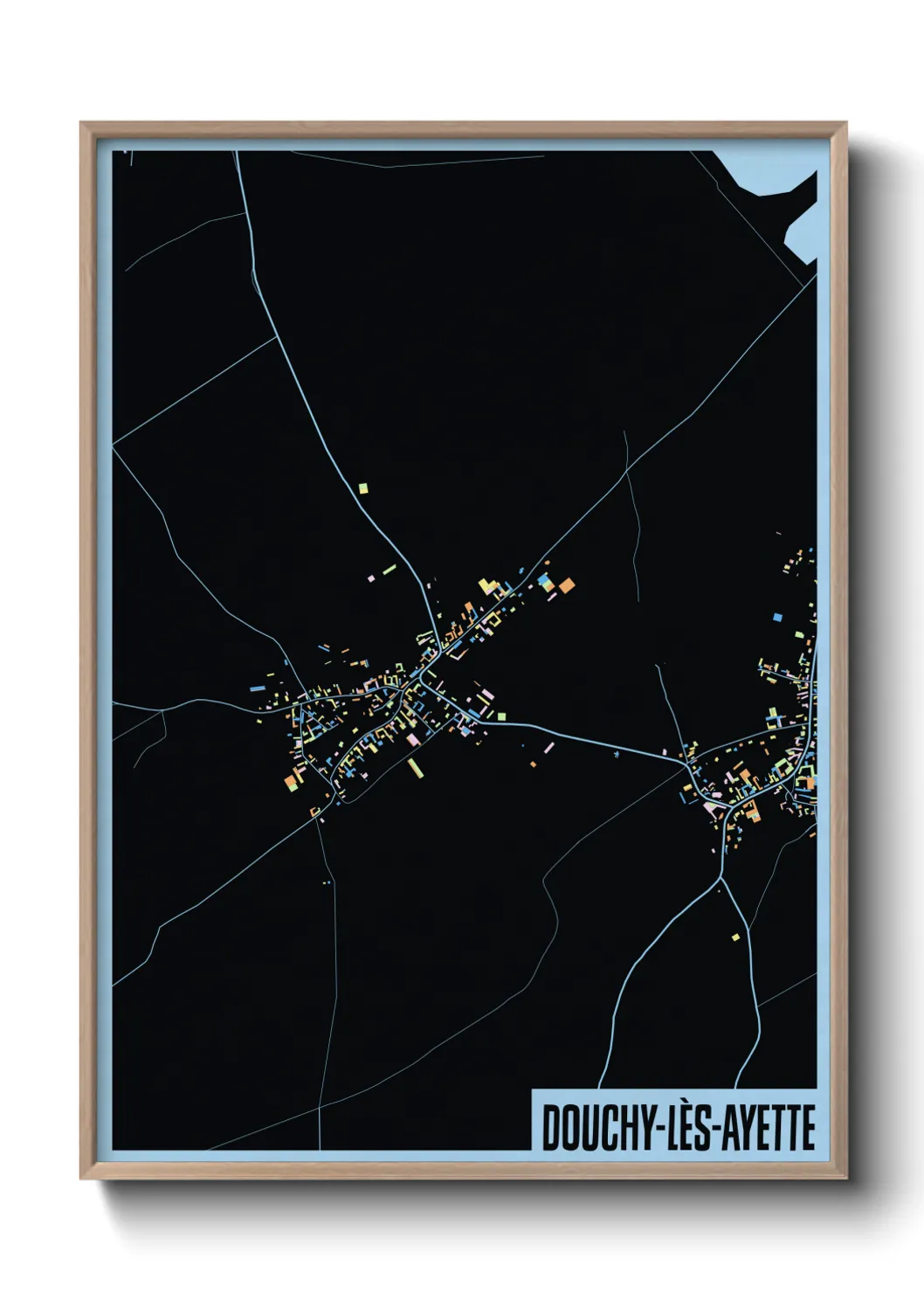 Une affiche de carte sur Douchy-lès-Ayette