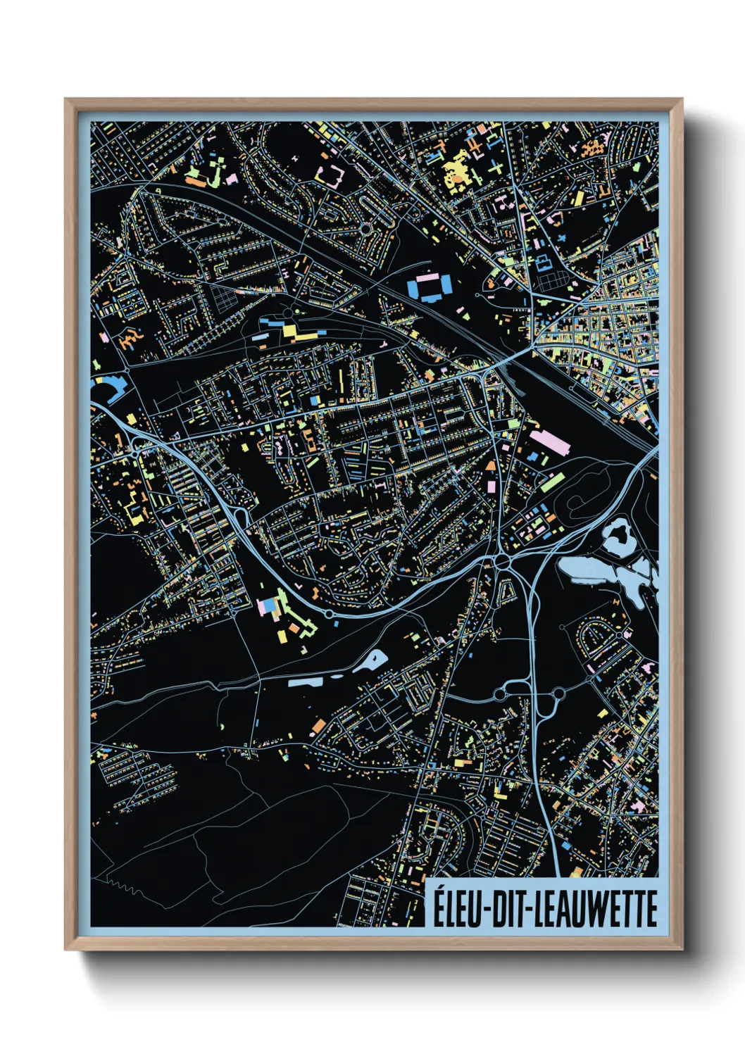 Une affiche de carte sur Éleu-dit-Leauwette