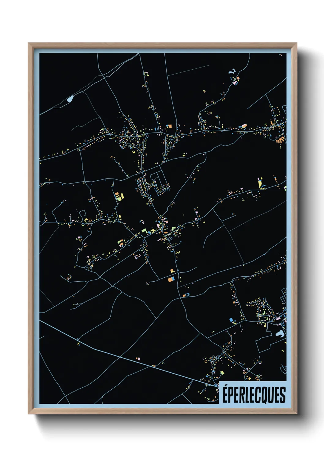 Une affiche de carte sur Éperlecques