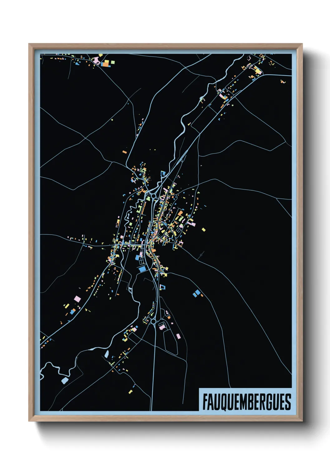 Une affiche de carte sur Fauquembergues