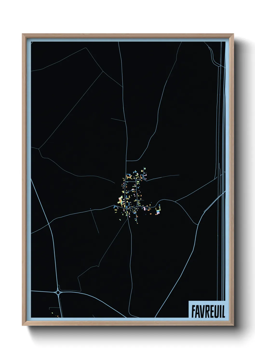 Une affiche de carte sur Favreuil