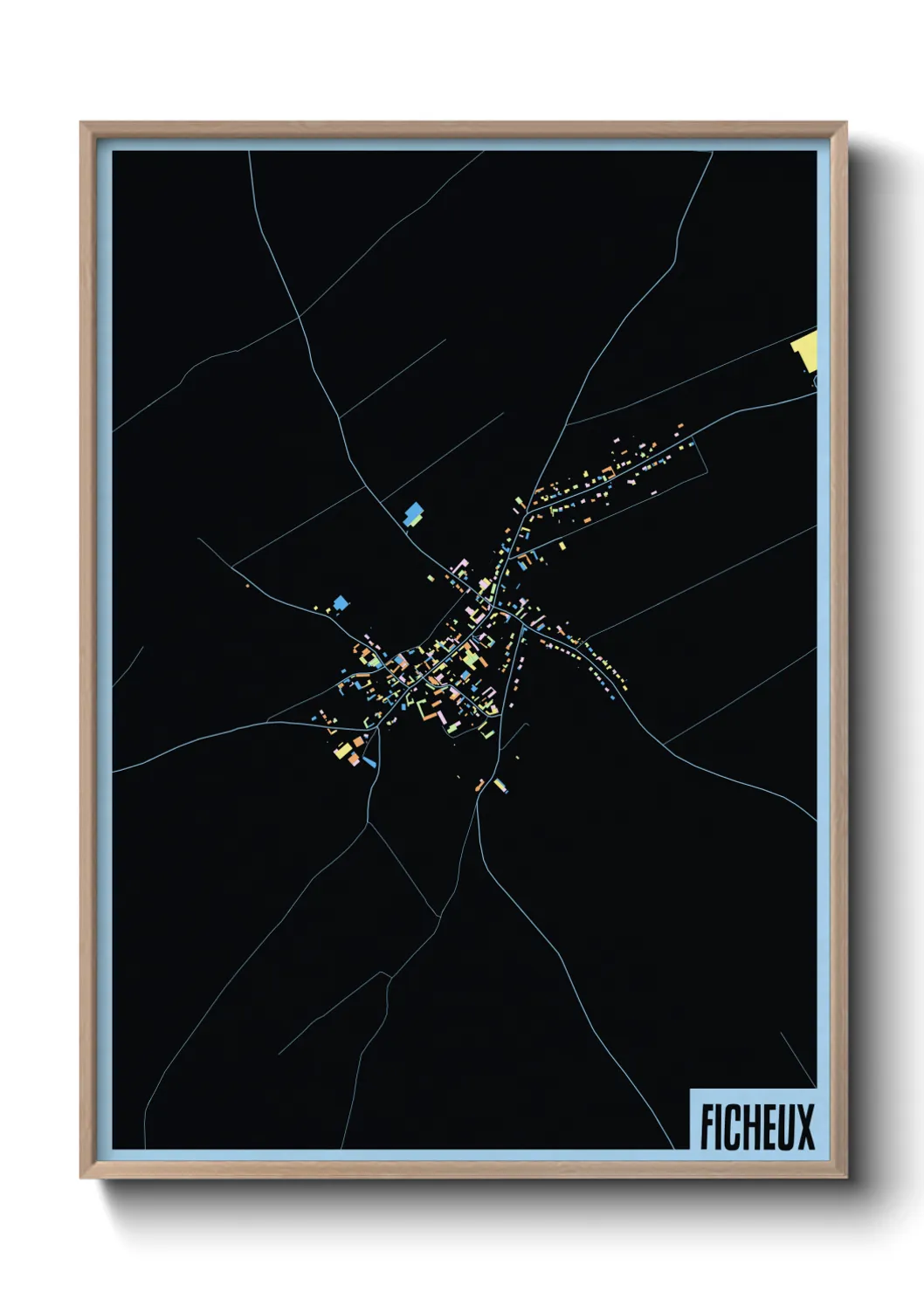 Une affiche de carte sur Ficheux