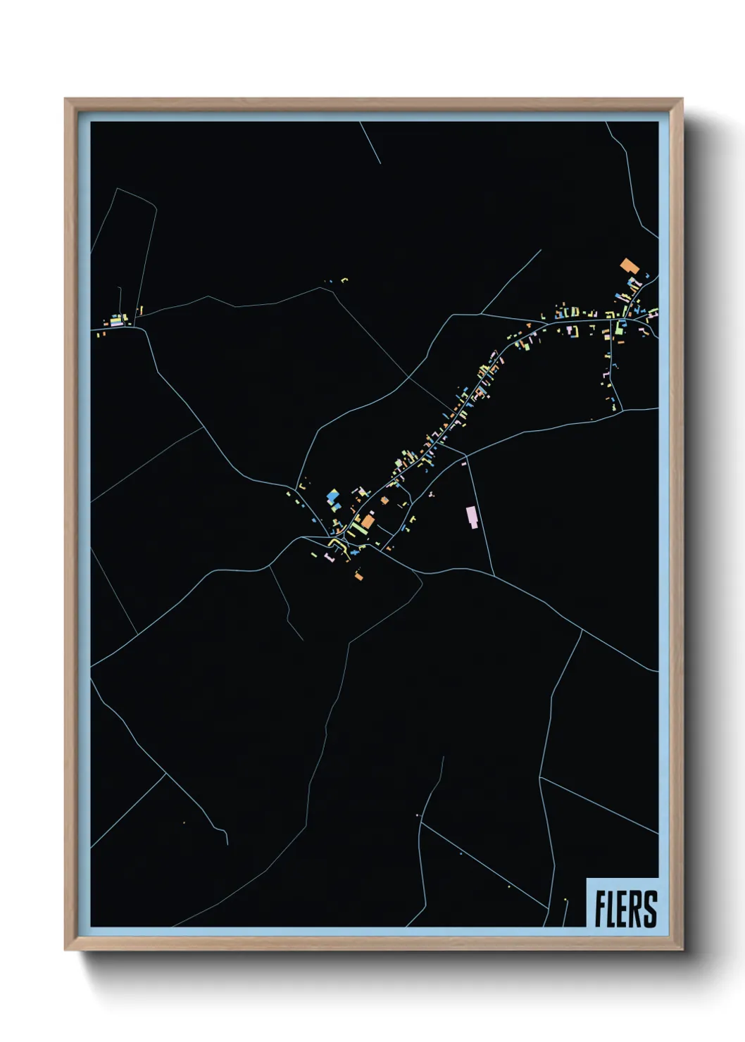 Une affiche de carte sur Flers