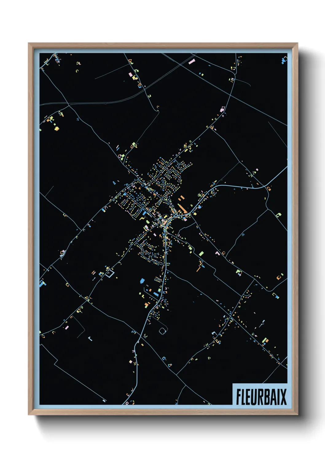 Une affiche de carte sur Fleurbaix