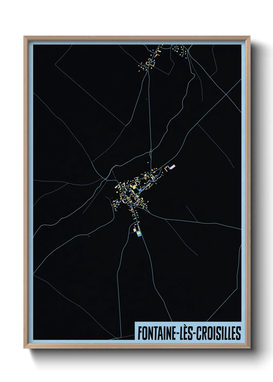 Une affiche de carte sur Fontaine-lès-Croisilles