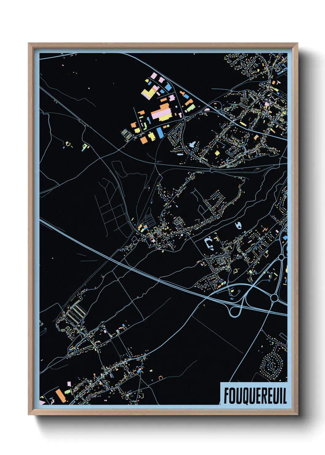 Une affiche de carte sur Fouquereuil