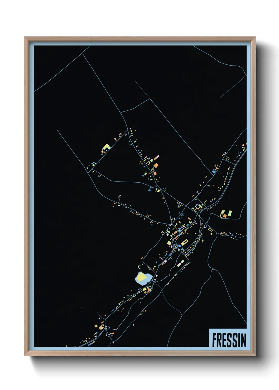 Une affiche de carte sur Fressin