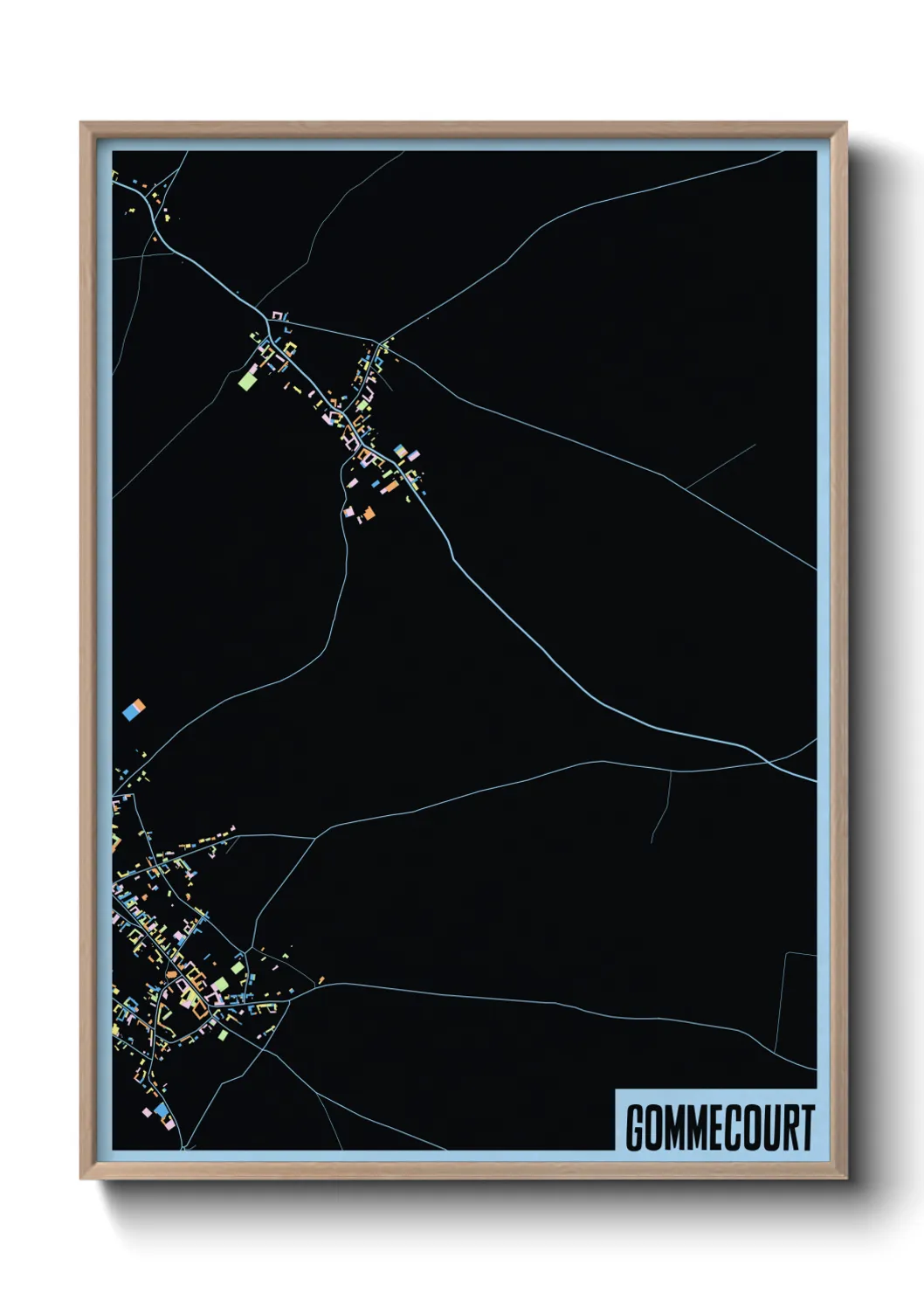 Une affiche de carte sur Gommecourt