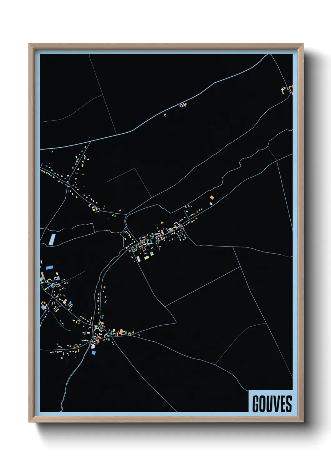 Une affiche de carte sur Gouves