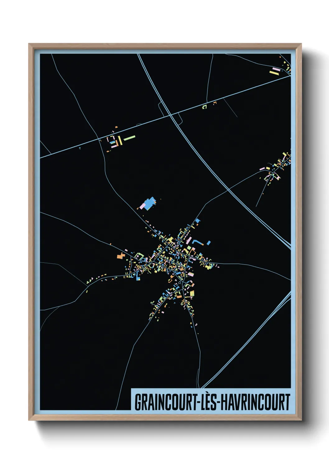 Une affiche de carte sur Graincourt-lès-Havrincourt