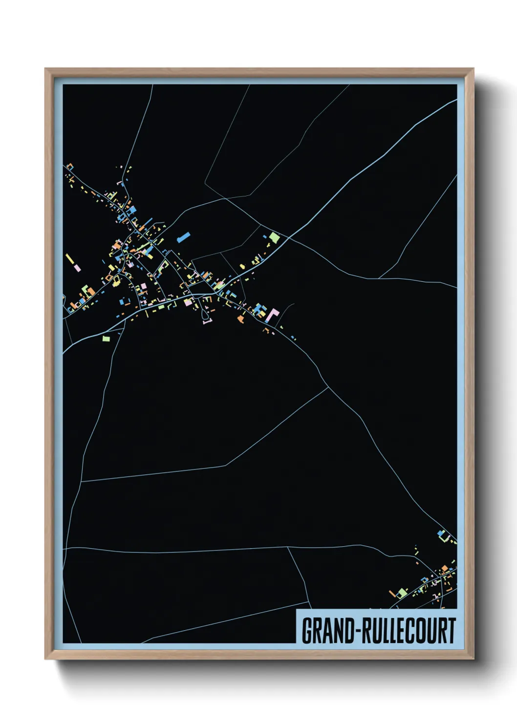 Une affiche de carte sur Grand-Rullecourt