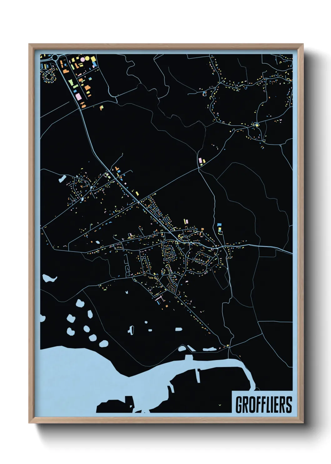 Une affiche de carte sur Groffliers