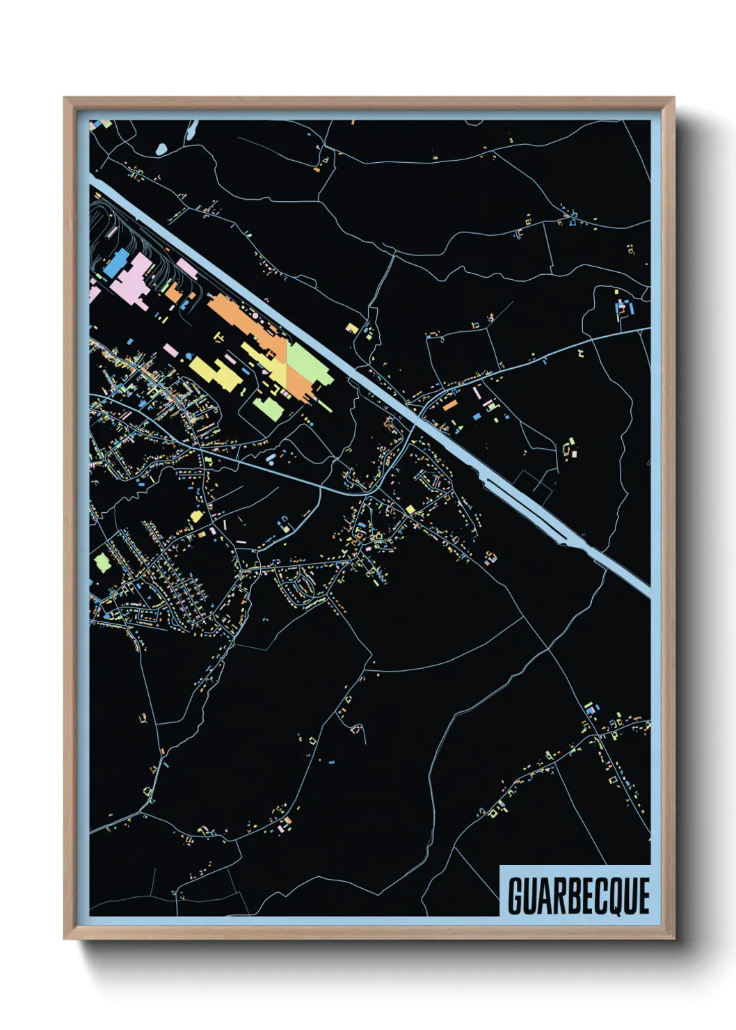 Une affiche de carte sur Guarbecque