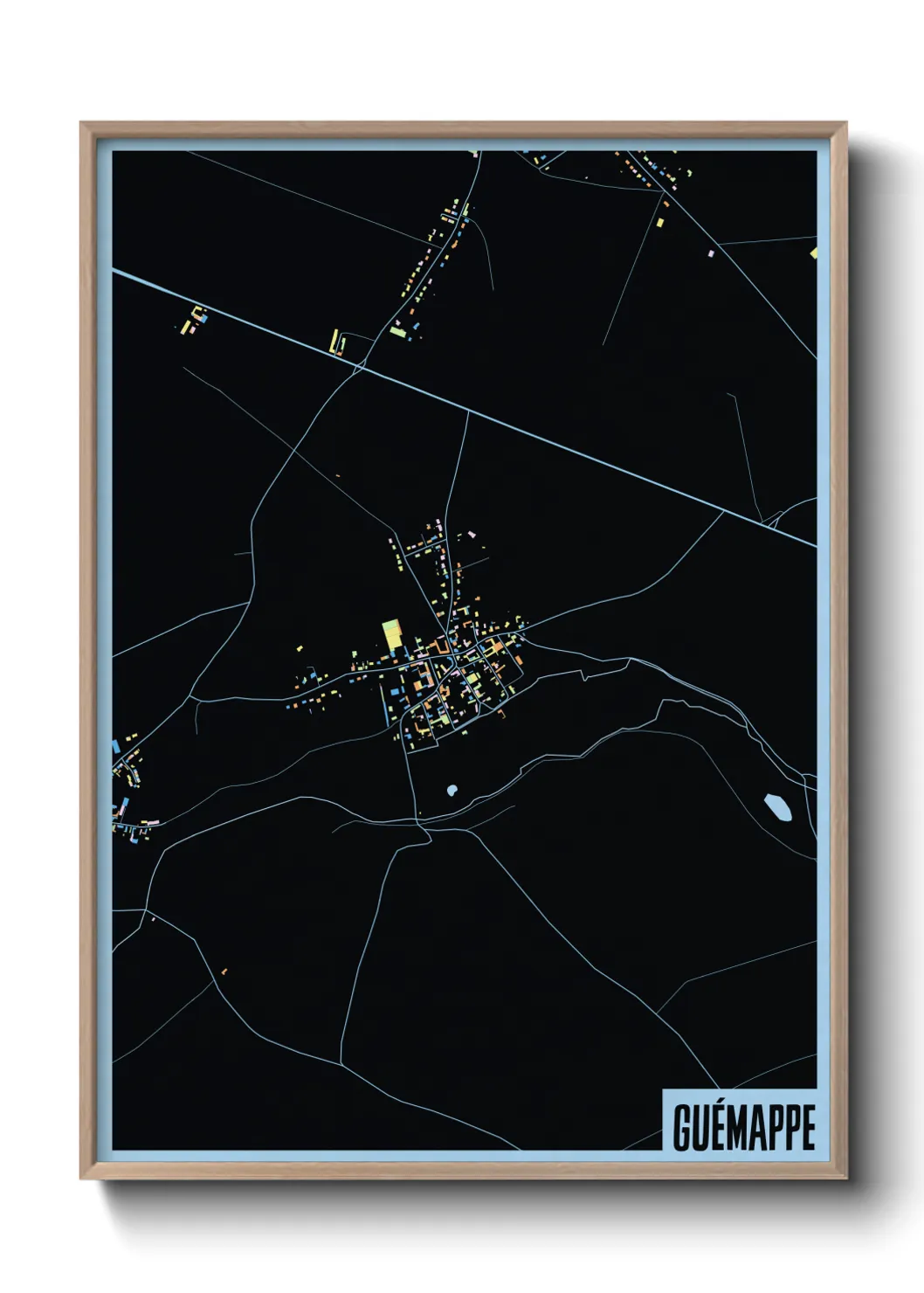 Une affiche de carte sur Guémappe