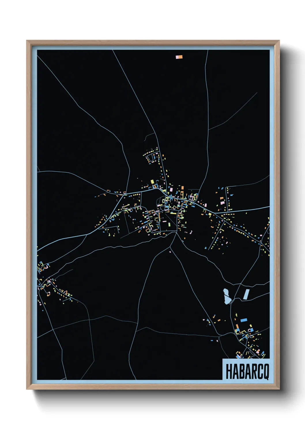 Une affiche de carte sur Habarcq