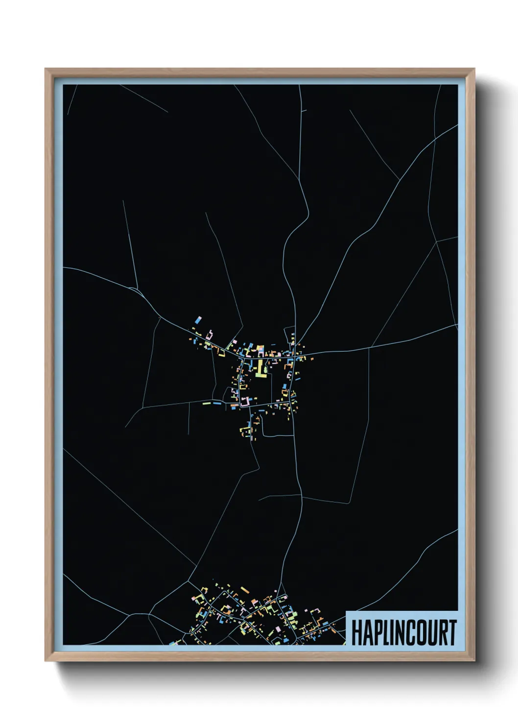 Une affiche de carte sur Haplincourt