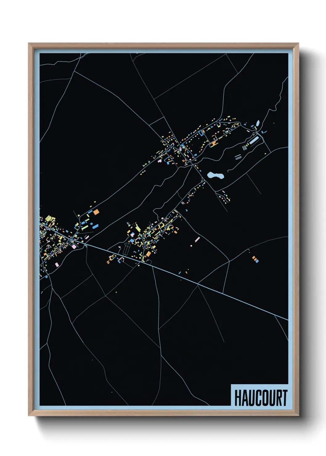 Une affiche de carte sur Haucourt