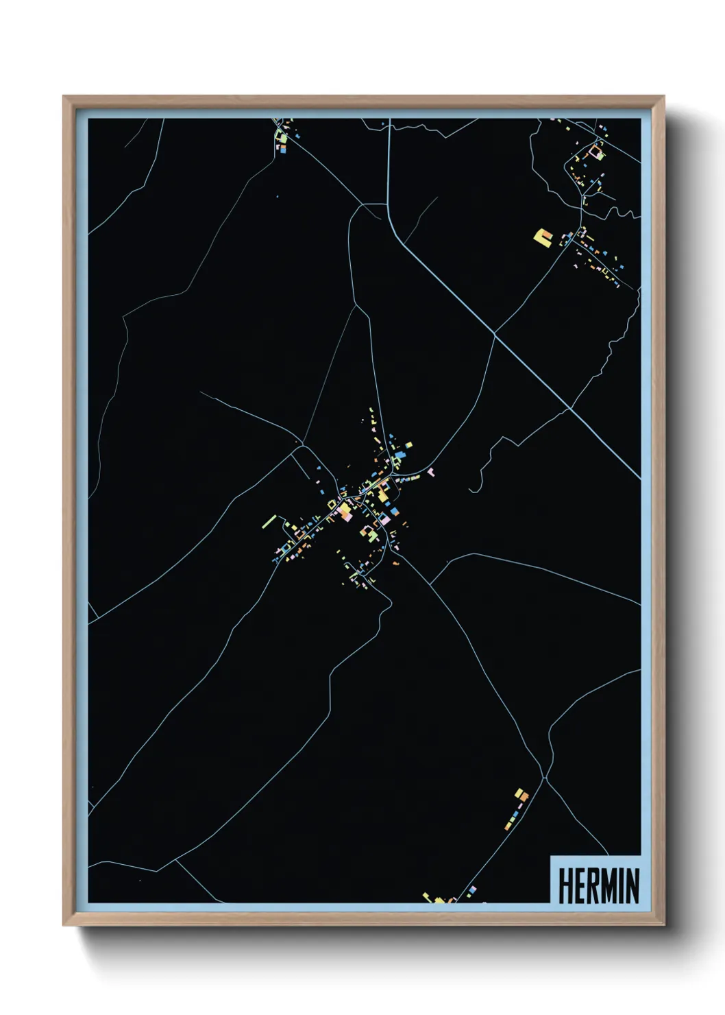 Une affiche de carte sur Hermin
