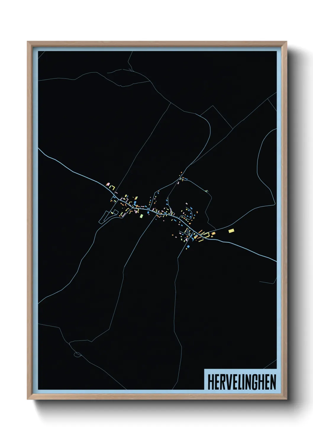 Une affiche de carte sur Hervelinghen