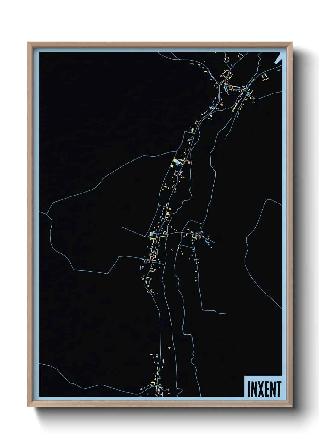 Une affiche de carte sur Inxent