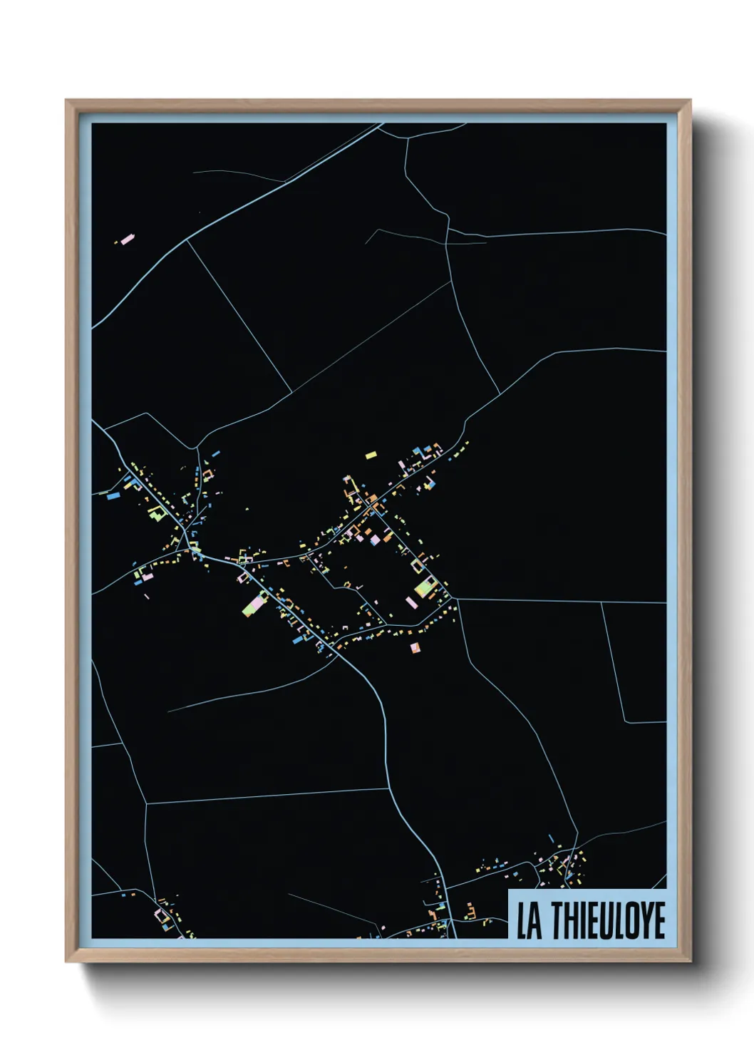 Une affiche de carte sur La Thieuloye