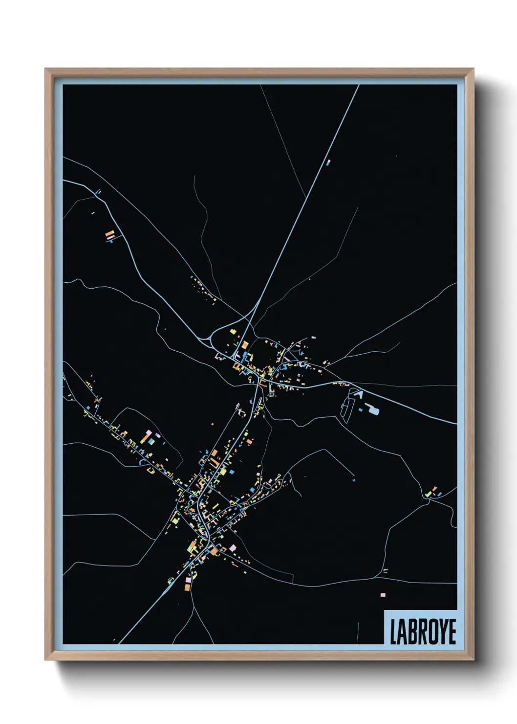 Une affiche de carte sur Labroye