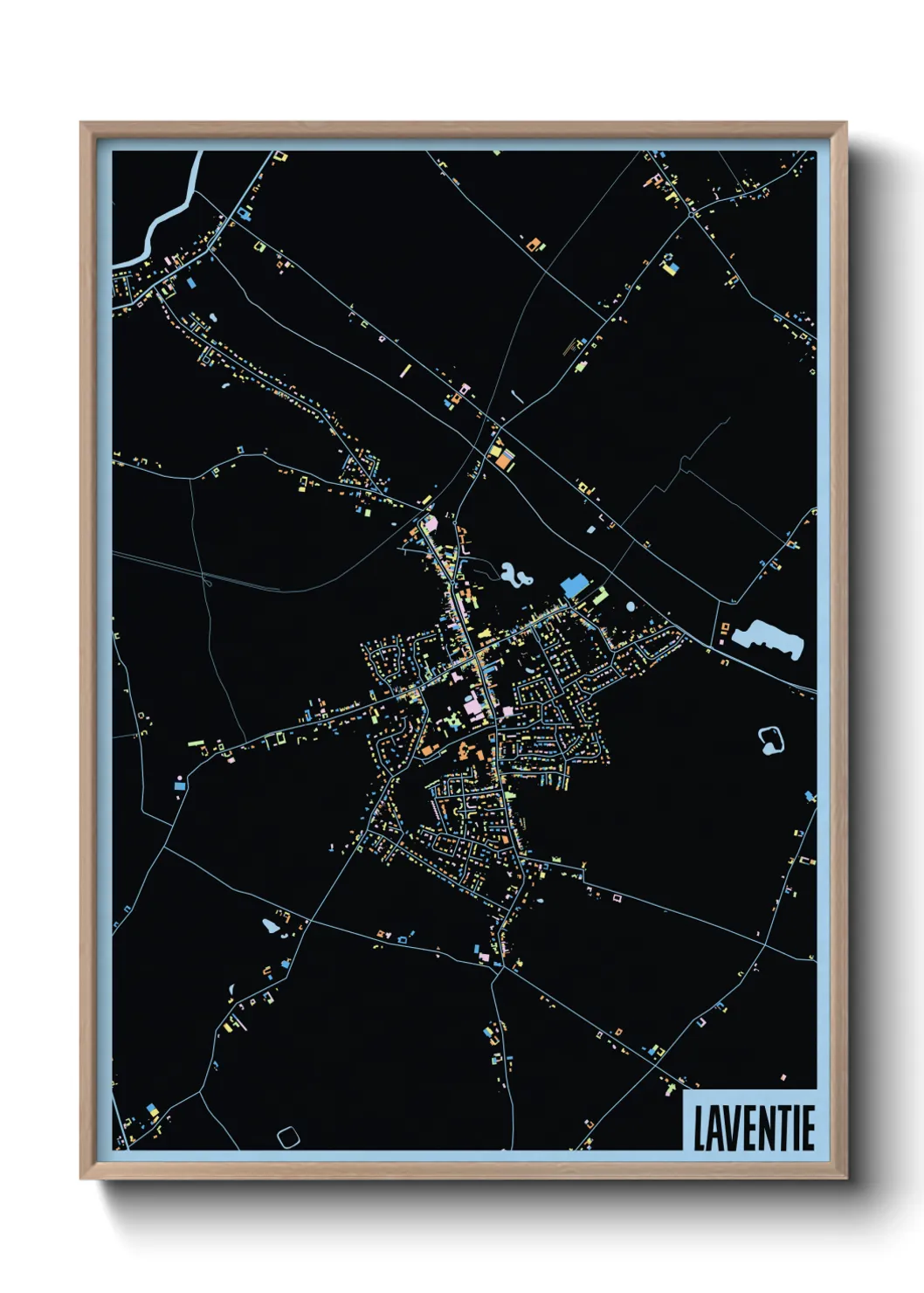 Une affiche de carte sur Laventie