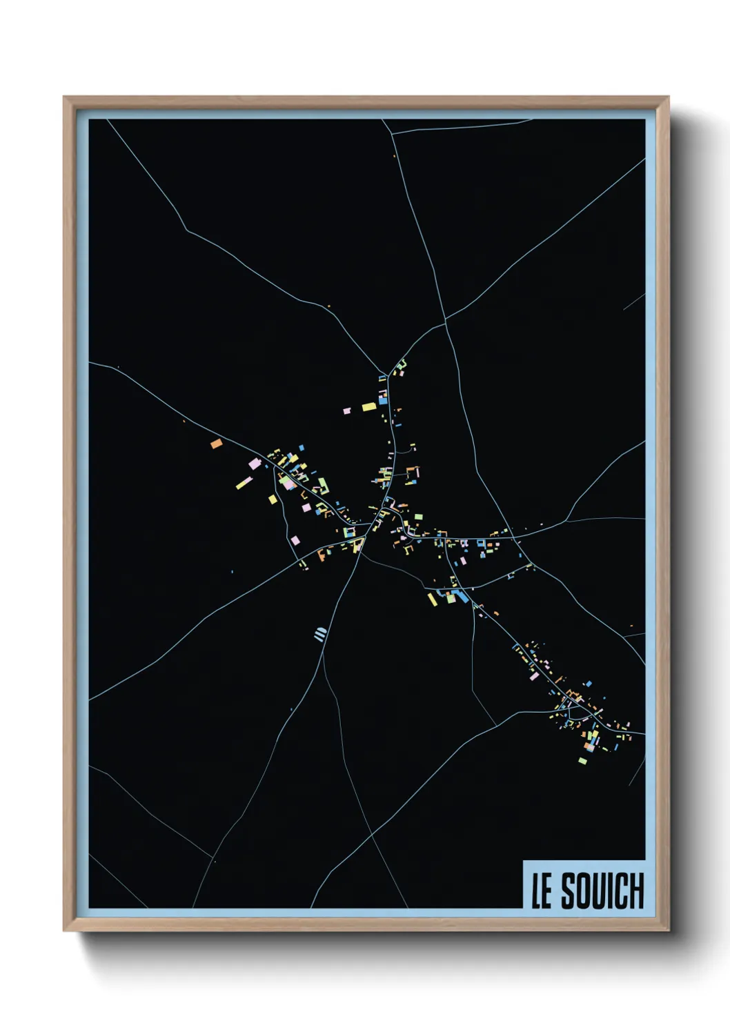 Une affiche de carte sur Le Souich