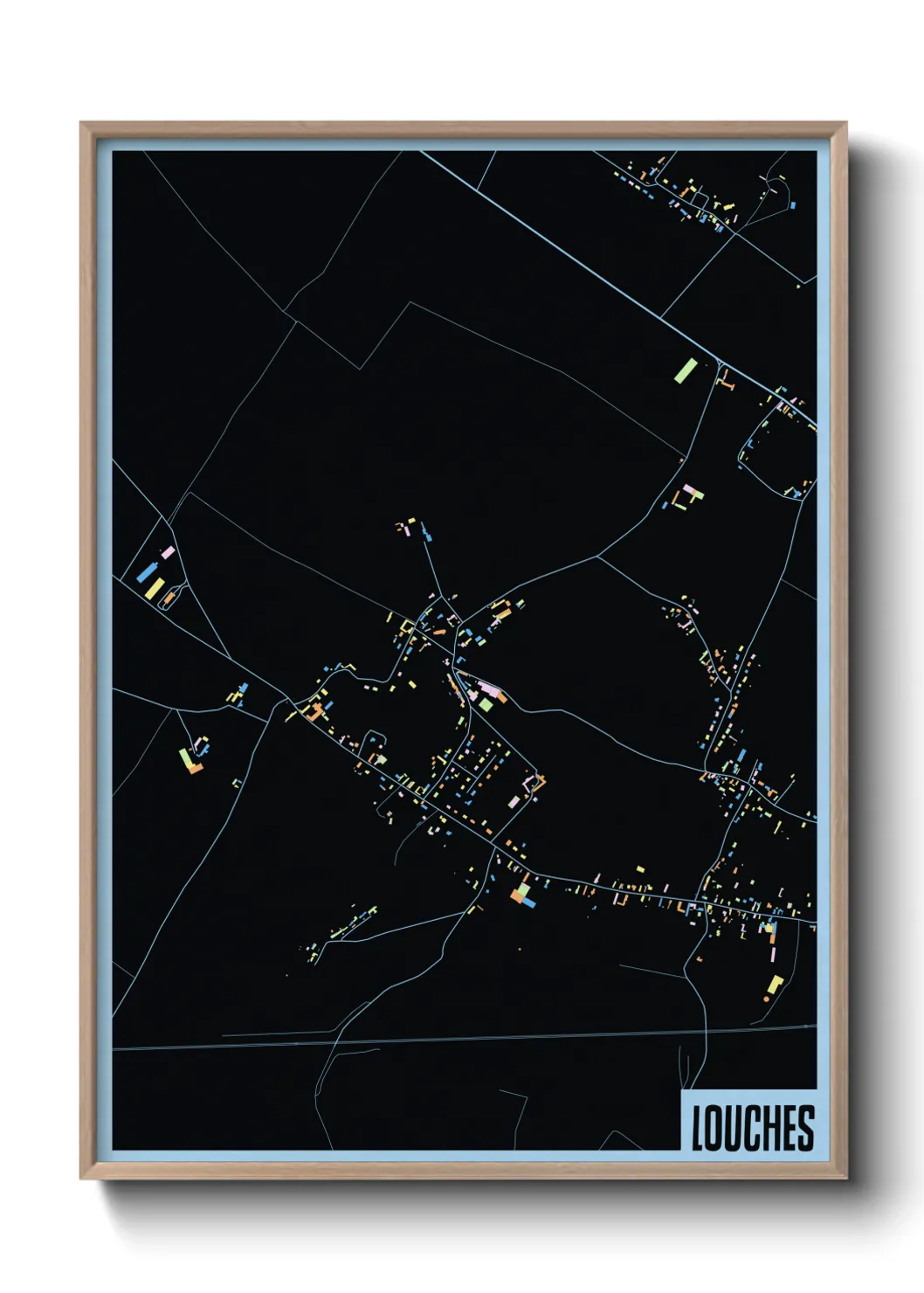 Une affiche de carte sur Louches