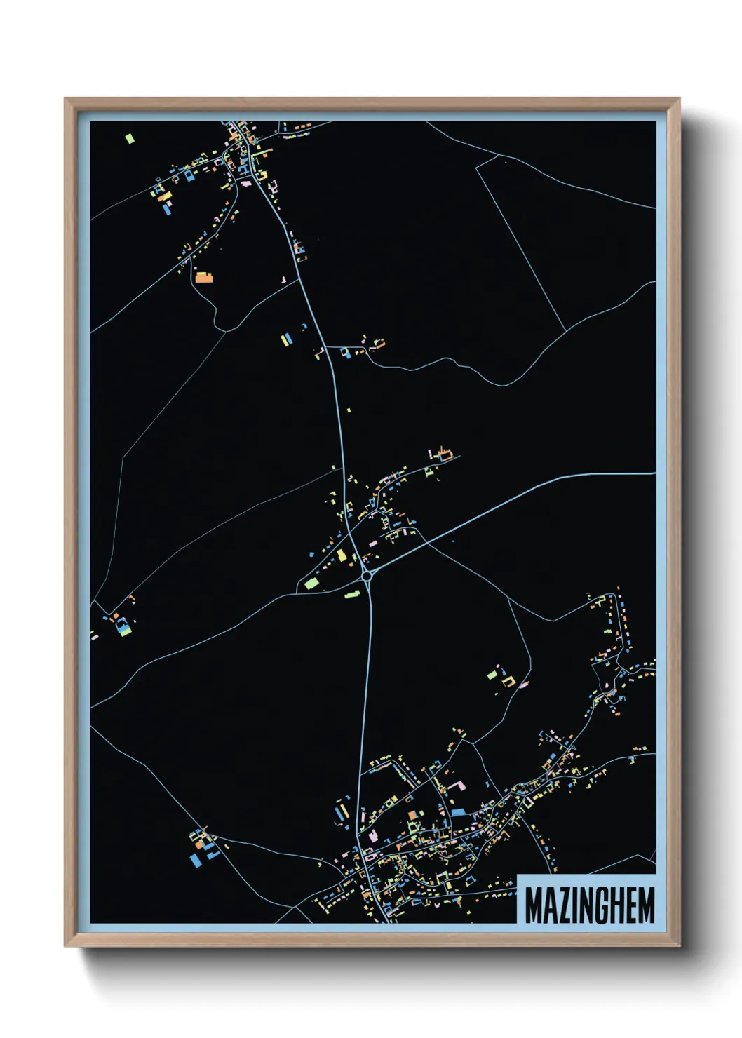 Une affiche de carte sur Mazinghem