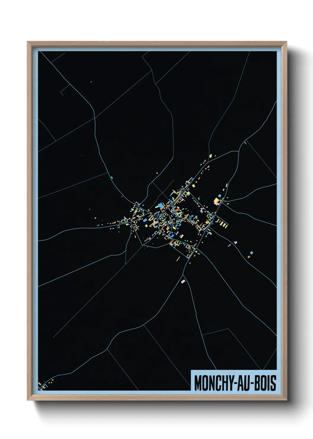 Une affiche de carte sur Monchy-au-Bois