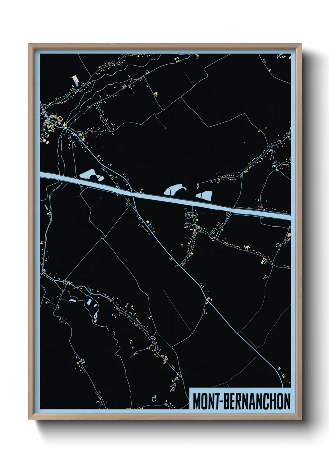 Une affiche de carte sur Mont-Bernanchon