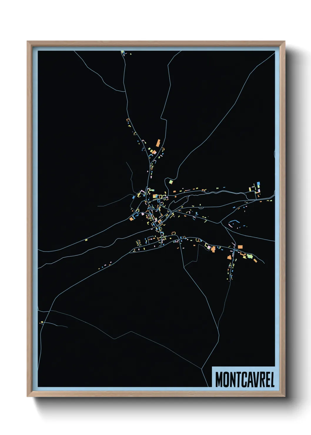 Une affiche de carte sur Montcavrel