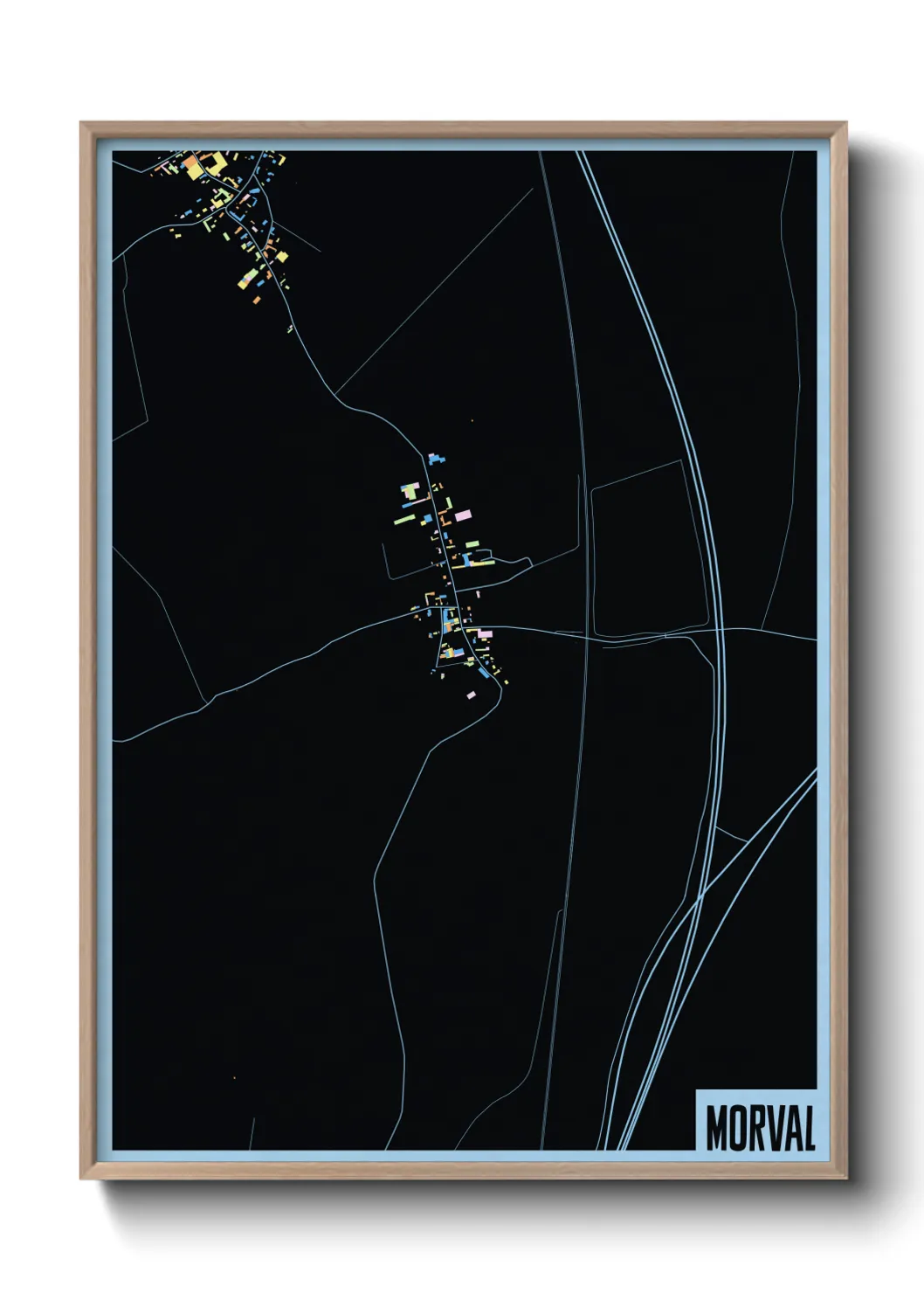 Une affiche de carte sur Morval