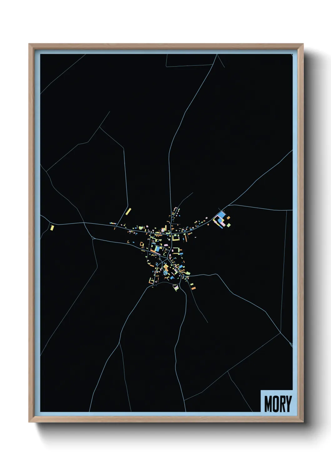 Une affiche de carte sur Mory