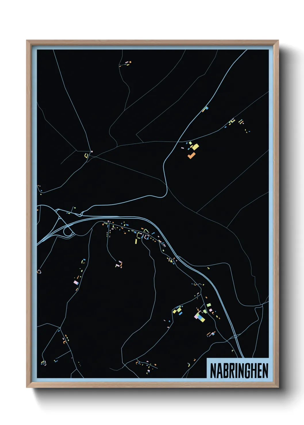 Une affiche de carte sur Nabringhen