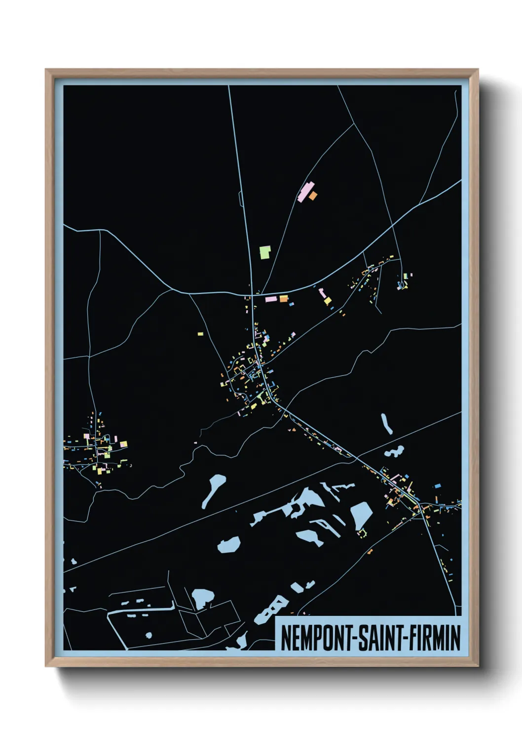 Une affiche de carte sur Nempont-Saint-Firmin