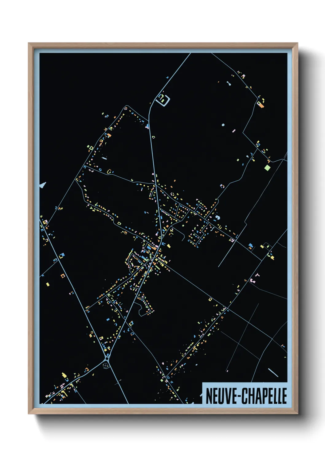 Une affiche de carte sur Neuve-Chapelle