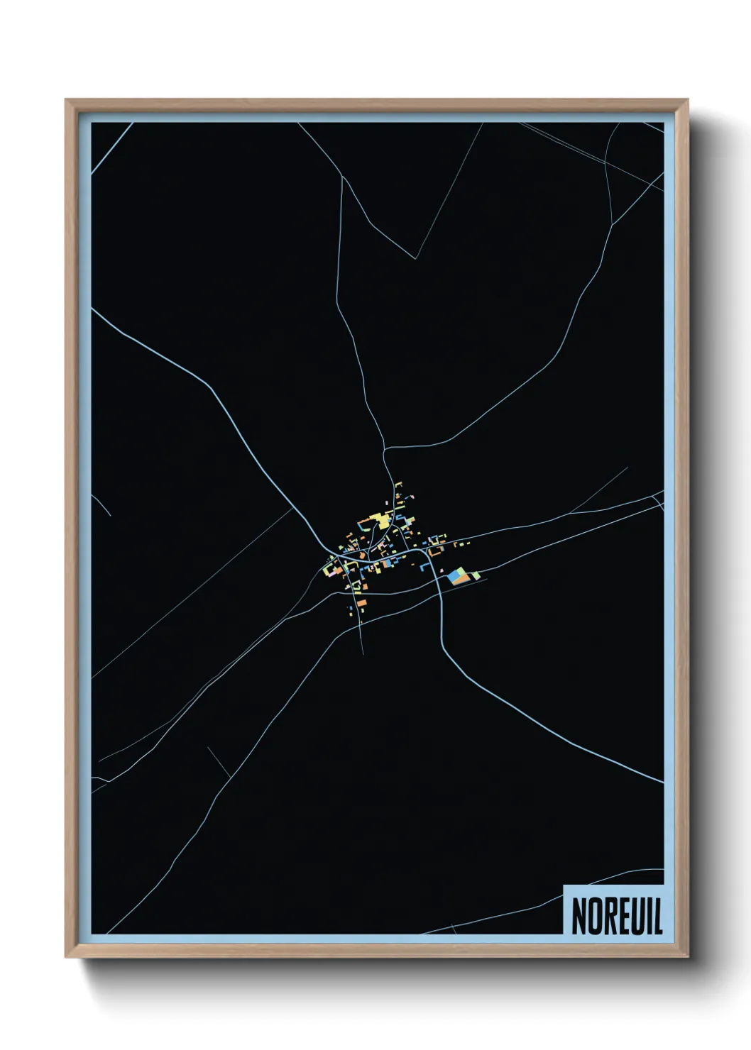 Une affiche de carte sur Noreuil