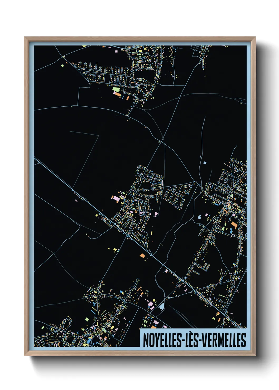 Une affiche de carte sur Noyelles-lès-Vermelles