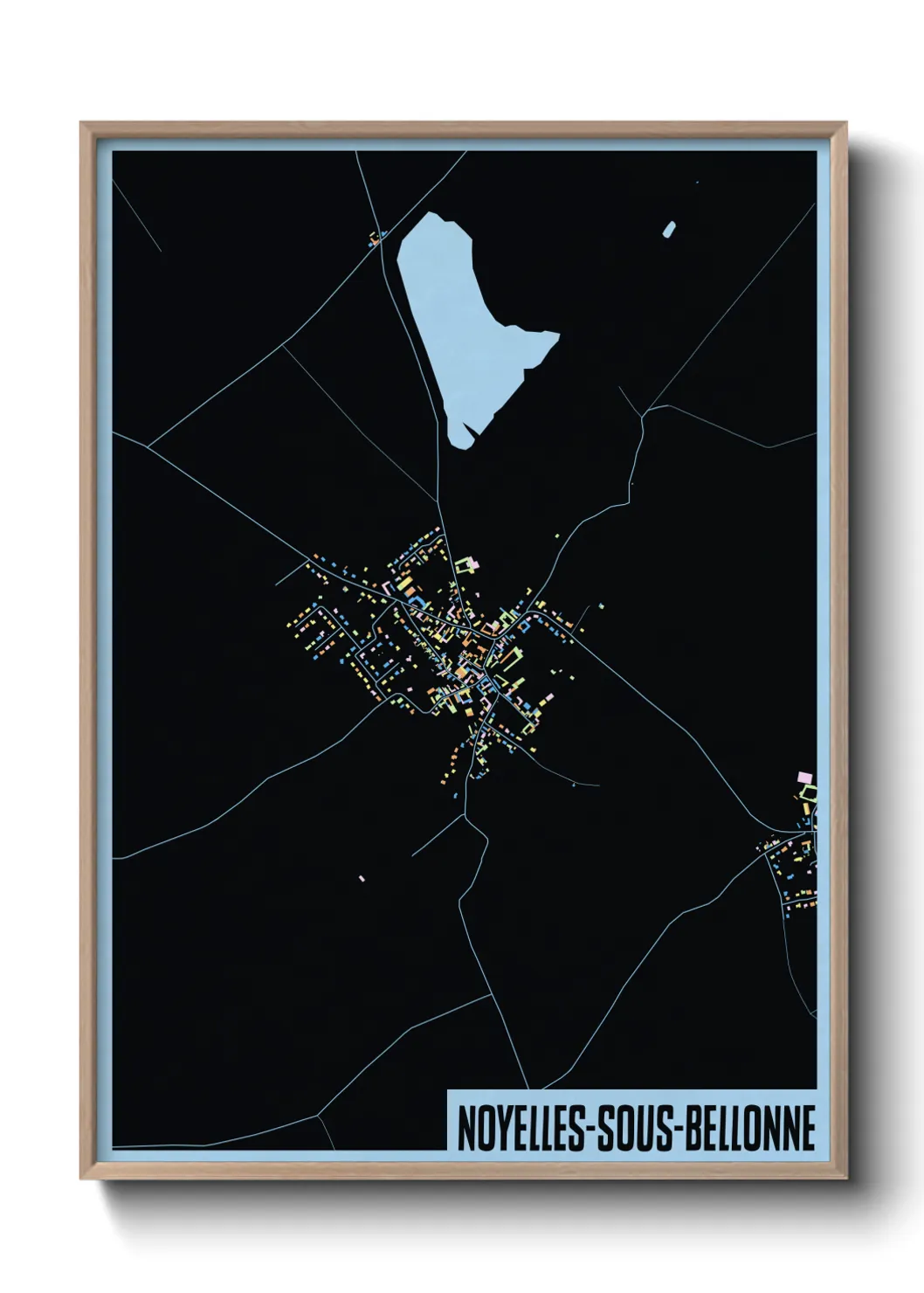 Une affiche de carte sur Noyelles-sous-Bellonne