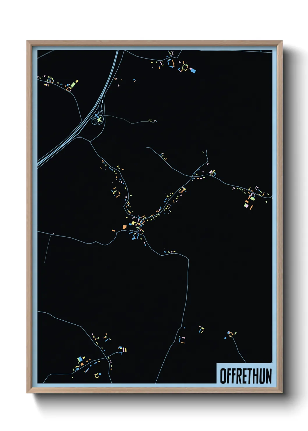 Une affiche de carte sur Offrethun